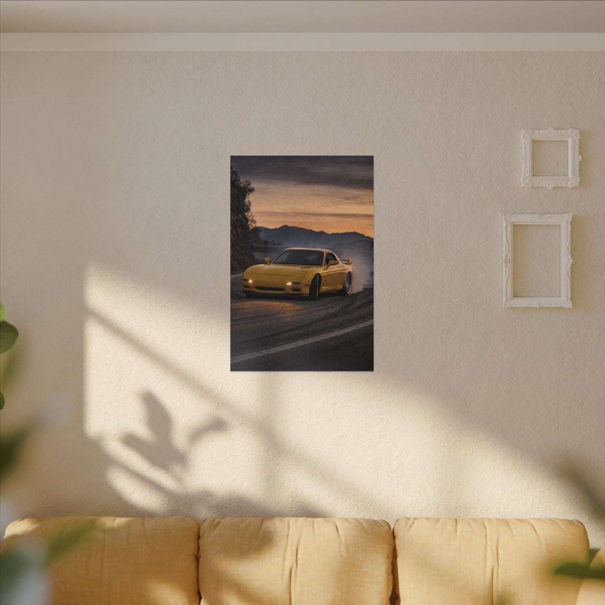 Mazda RX-7 FD Canvas Wall Art — Dusk Drift Photoreal JDM Car Art