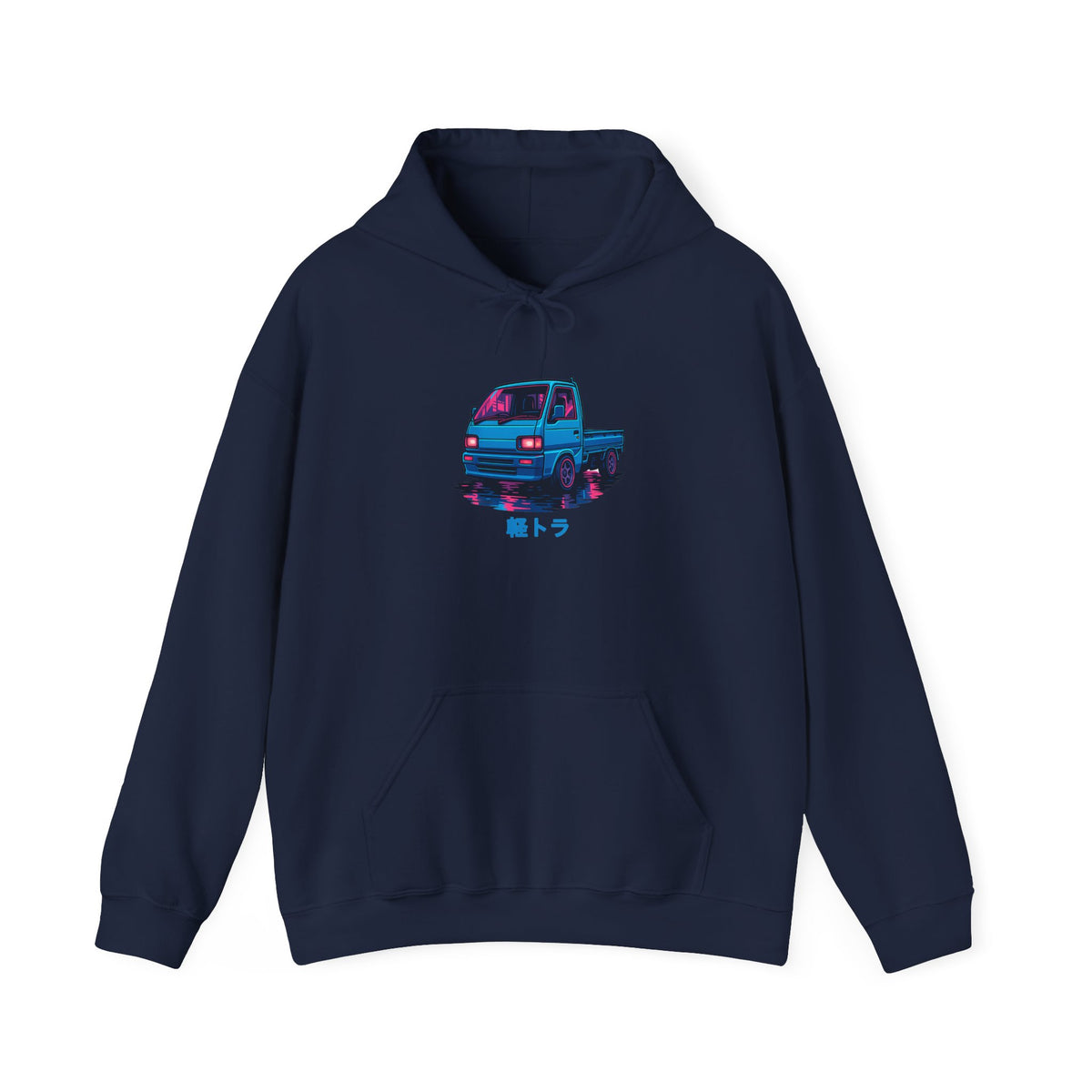 Cyber Neon Kei Truck Hoodie — Japanese Mini Truck JDM Car Hoodie