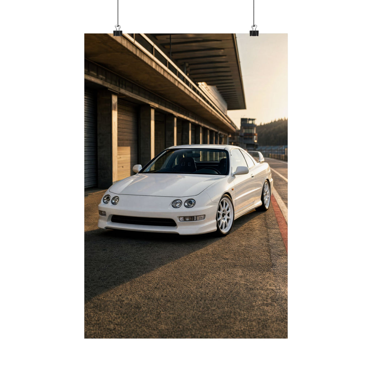 Honda Integra Type R DC2 Poster — Pit Lane Photoreal JDM Wall Art