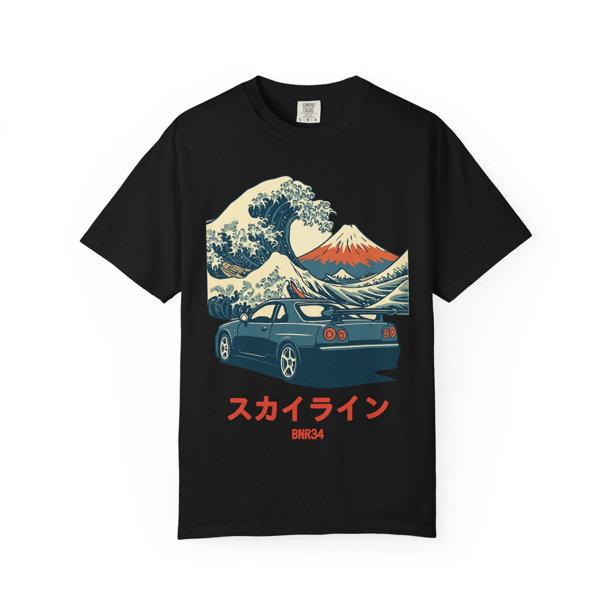 Nissan Skyline GT-R R34 T-Shirt — Ukiyo-e Wave JDM Car Shirt