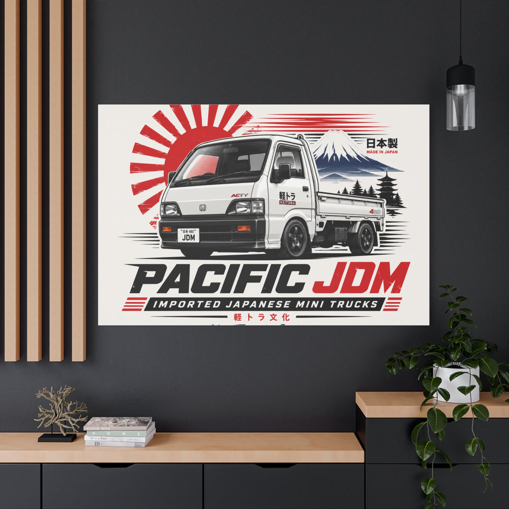 Pacific JDM Kei Truck Canvas Print — Japanese Mini Truck Wall Art