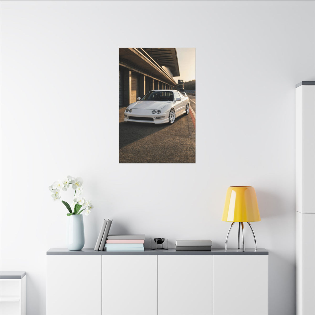 Honda Integra Type R DC2 Canvas Wall Art — Pit Lane Photoreal JDM Car Art