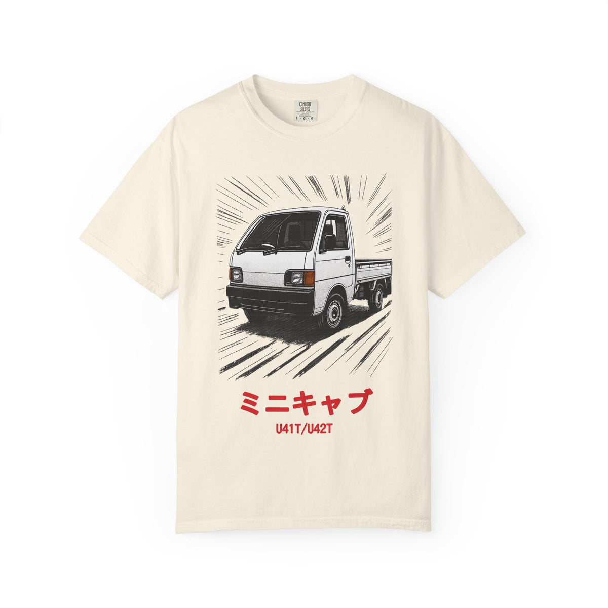 Mitsubishi Minicab Kei Truck T-Shirt — Manga Panel Japanese Mini Truck T-Shirt