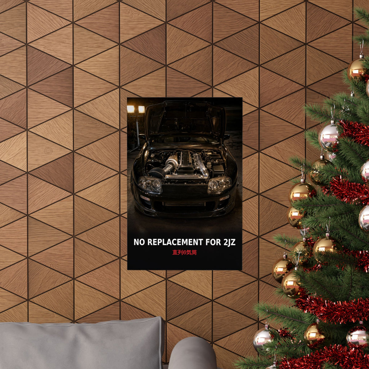 2JZ Poster — No Replacement for 2JZ Supra MK4 Engine Bay JDM Wall Art