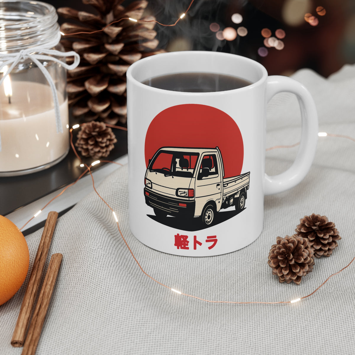 Kei Truck Mug — Red Sun 軽トラ JDM Coffee Mug 11oz