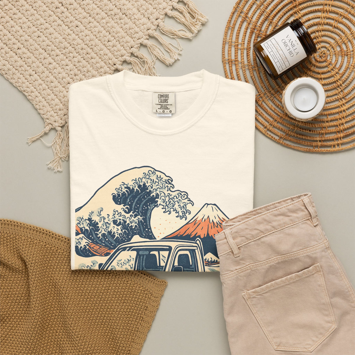 Daihatsu Hijet Kei Truck T-Shirt — Ukiyo-e Wave Japanese Mini Truck T-Shirt