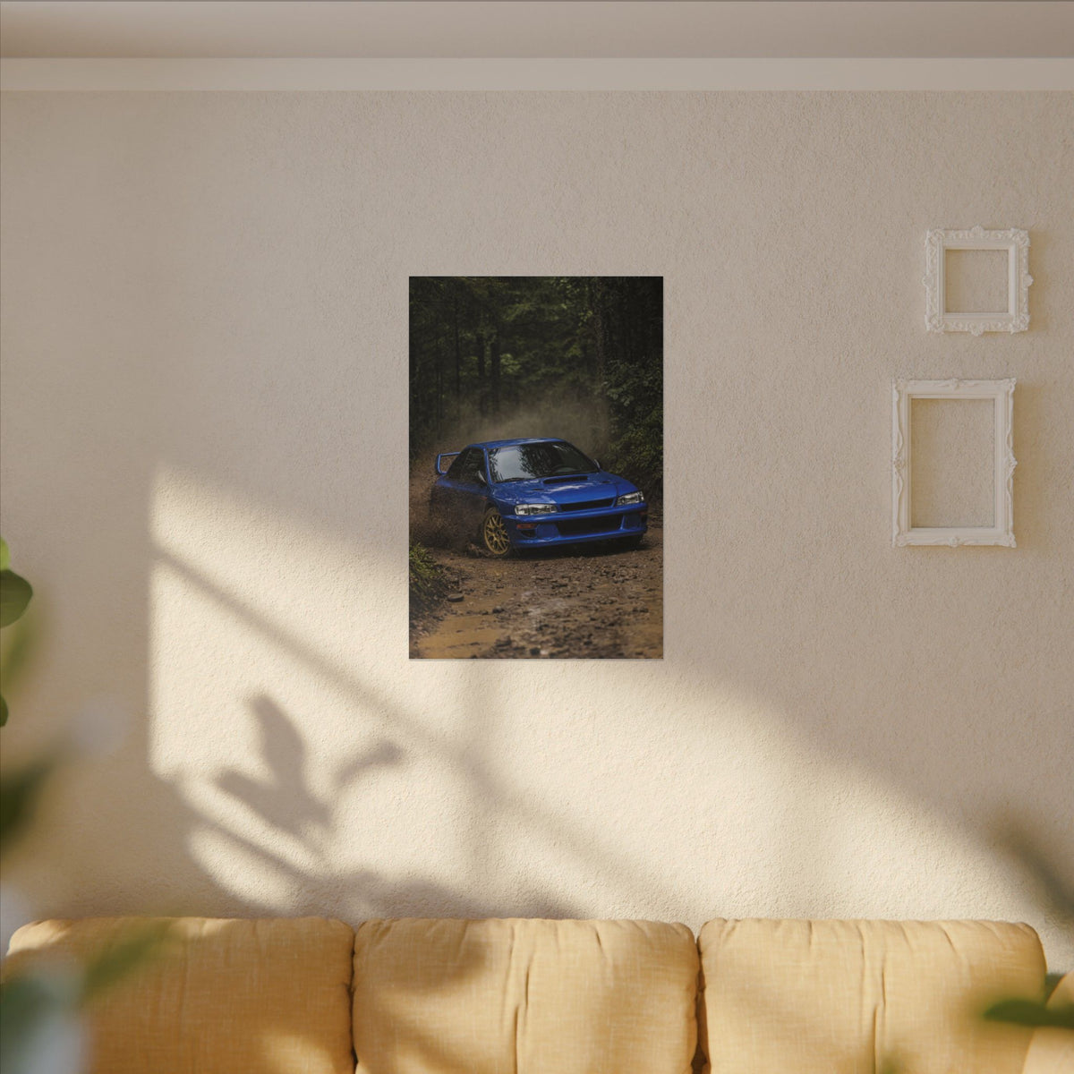 Subaru Impreza 22B Canvas Wall Art — Rally Stage Photoreal JDM Car Art