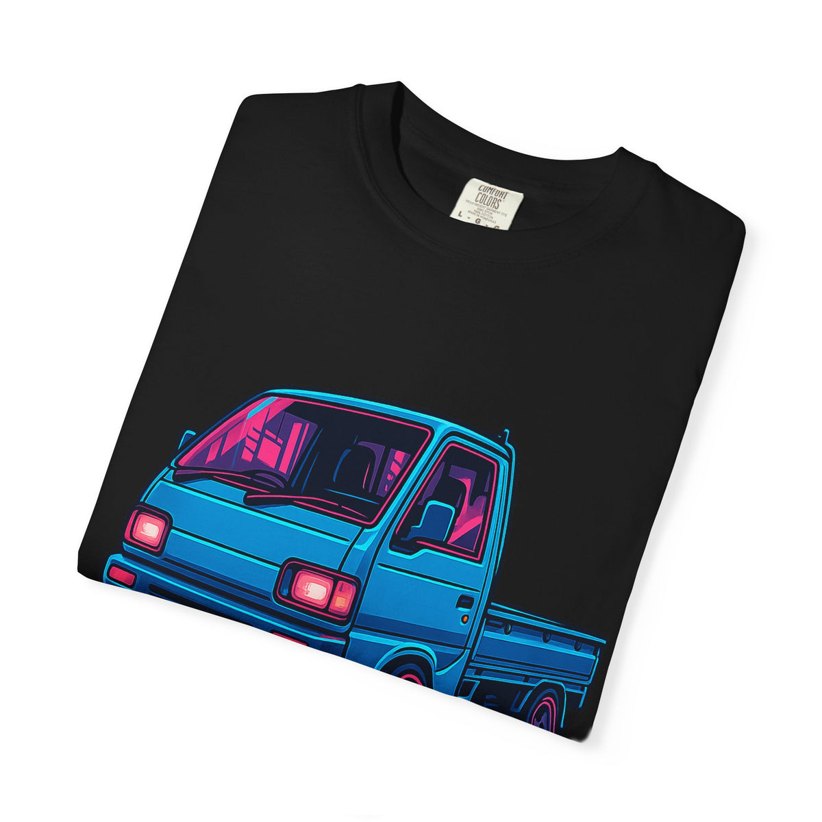 Cyber Neon Kei Truck T-Shirt — Japanese Mini Truck JDM Car Shirt