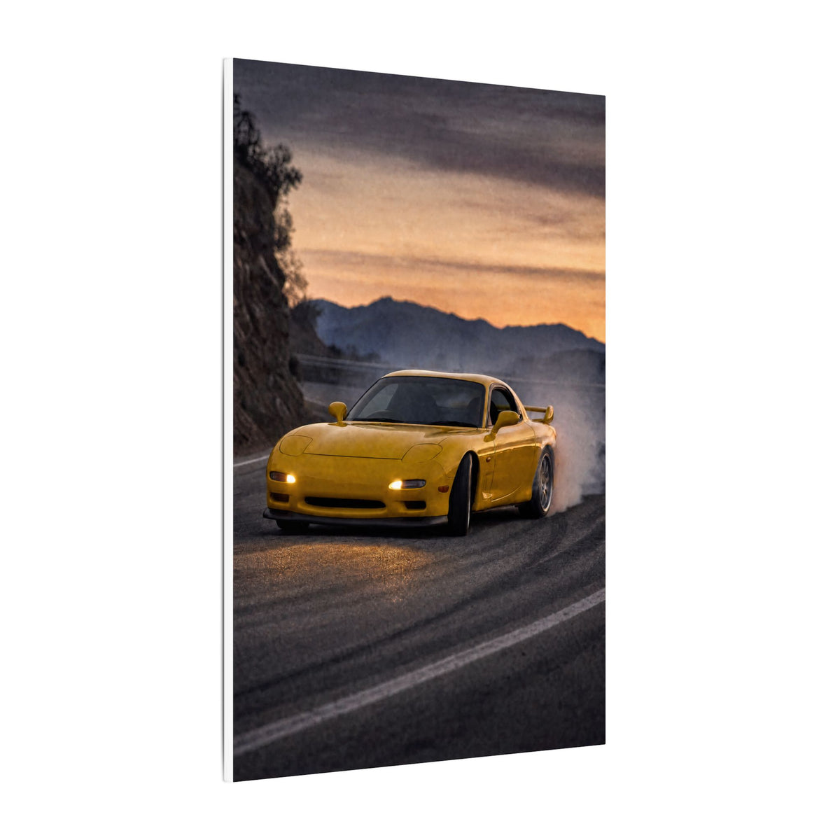 Mazda RX-7 FD Canvas Wall Art — Dusk Drift Photoreal JDM Car Art