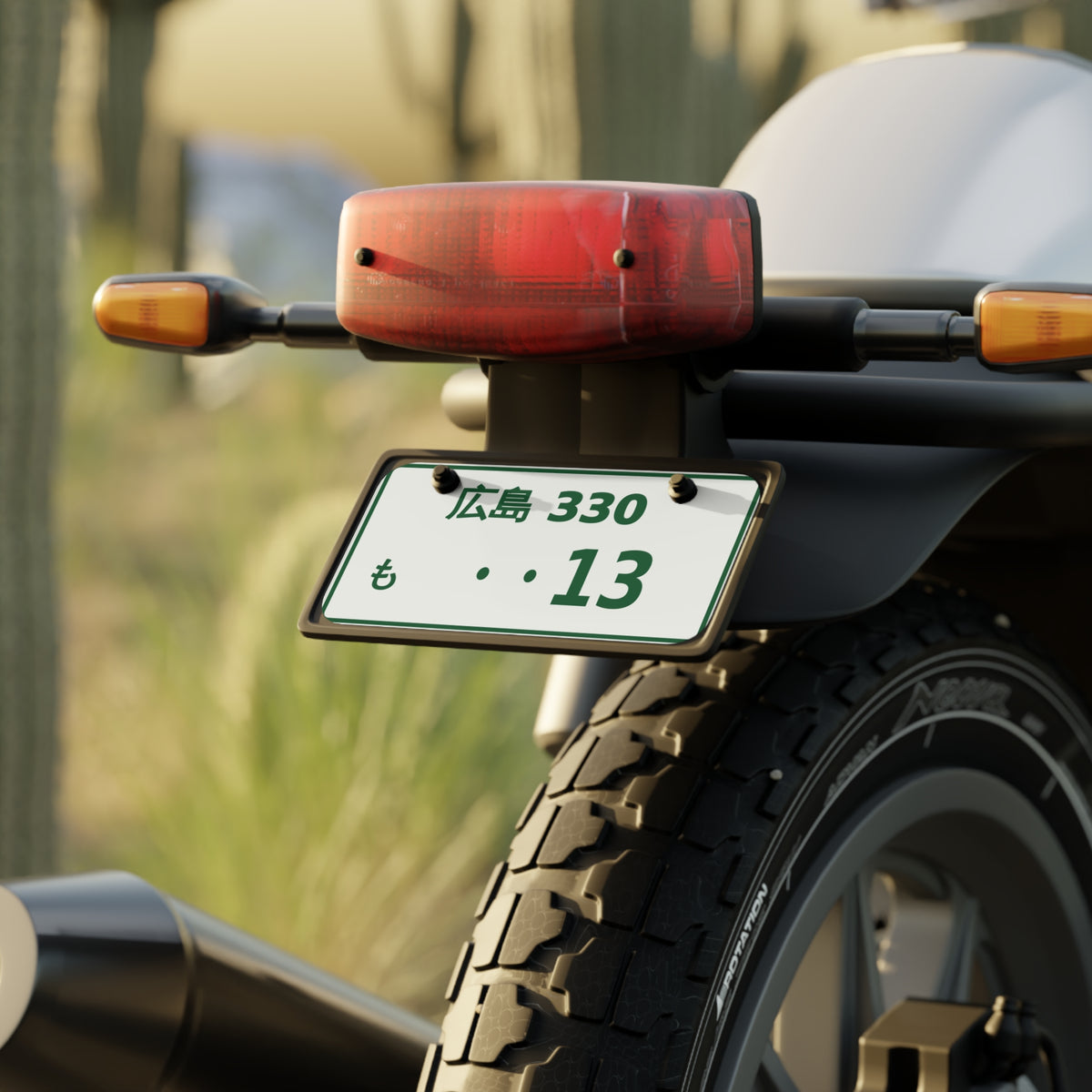 Mazda RX-7 FD Mini Japanese License Plate — 広島 JDM Style 6x3 Bike & Desk Plate