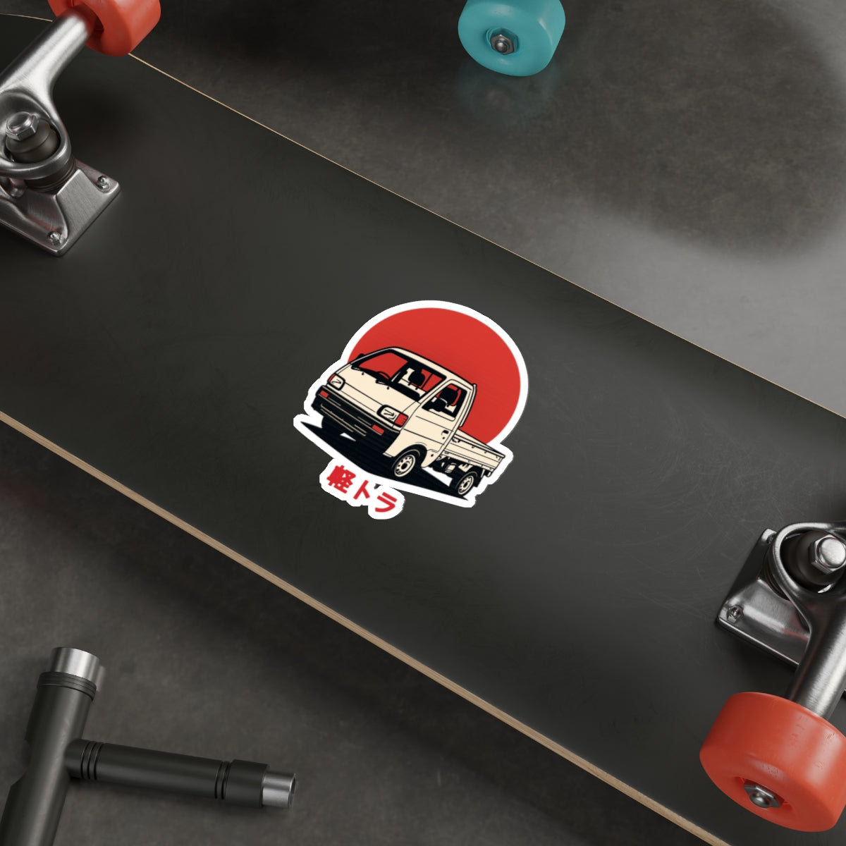 Red Sun Kei Truck Sticker — Japanese Mini Truck JDM Vinyl Decal