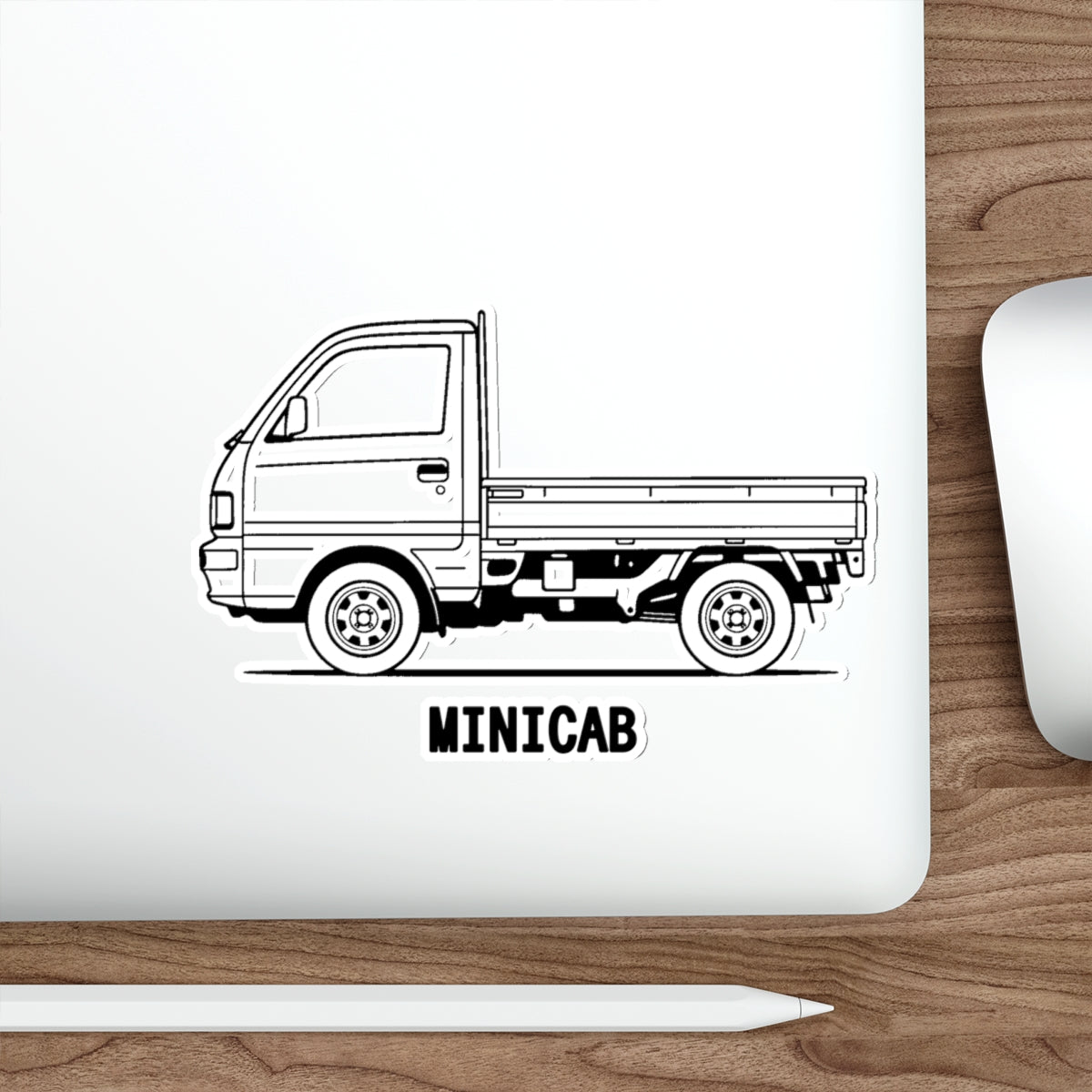 Mitsubishi Minicab Kei Truck Sticker — Line Art Mini Truck Decal