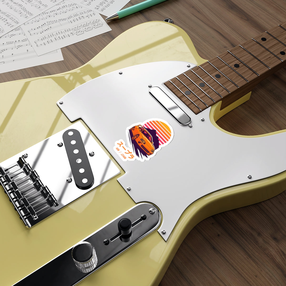 Toyota Supra MK4 Sticker — Retro Sunset JDM Vinyl Decal