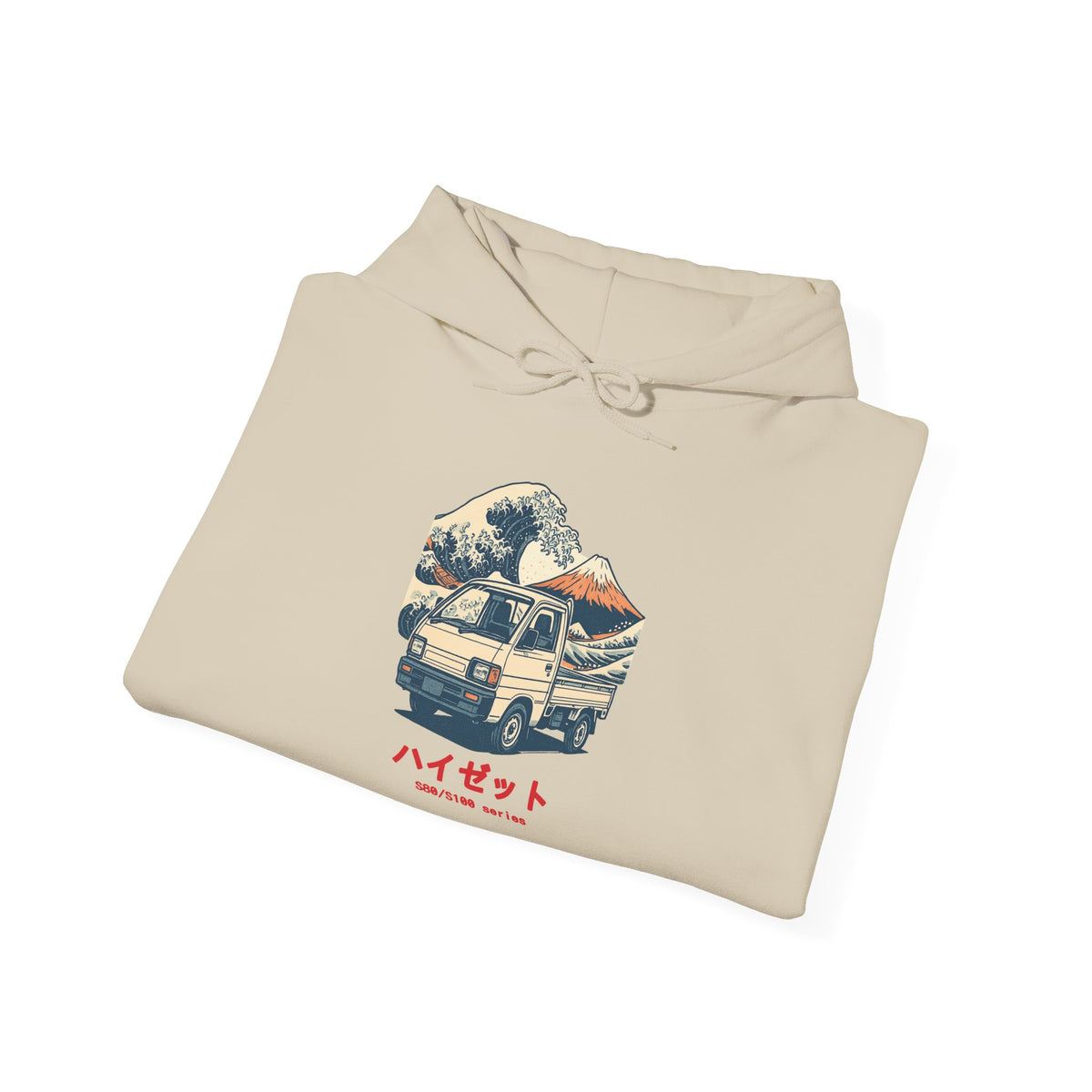 Daihatsu Hijet Kei Truck Hoodie — Ukiyo-e Wave Japanese Mini Truck Hoodie