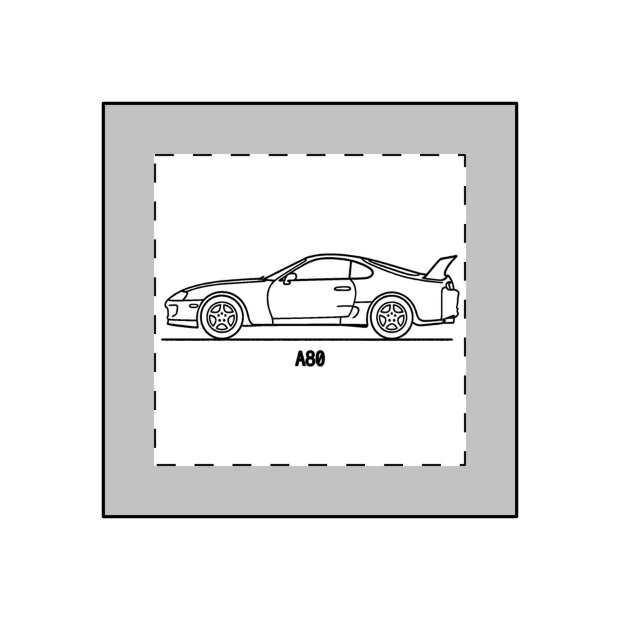 Toyota Supra MK4 Keychain — Line Art Outline JDM Acrylic Keychain