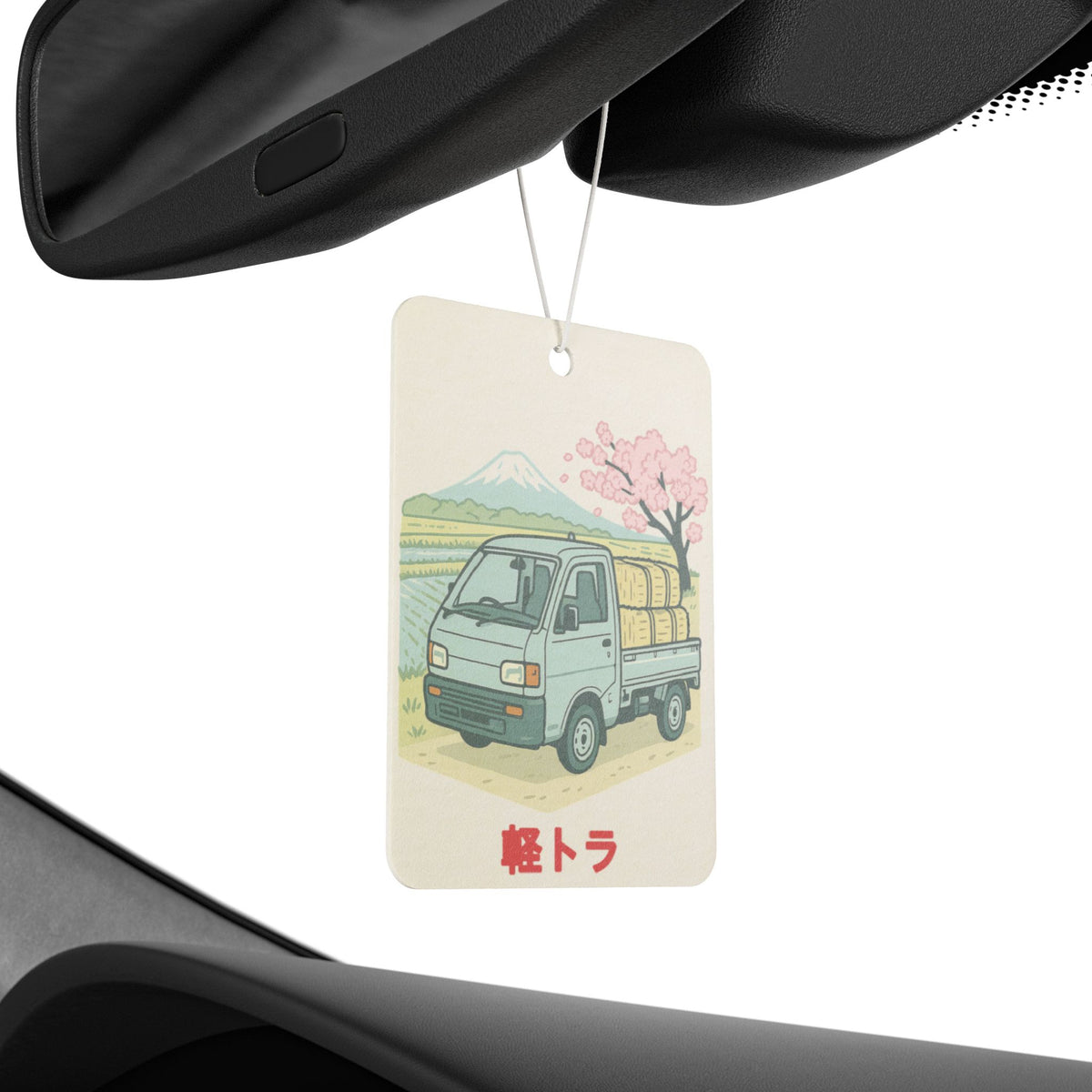Kei Truck Mt. Fuji Car Air Freshener — Rice Field Japanese Mini Truck Freshener