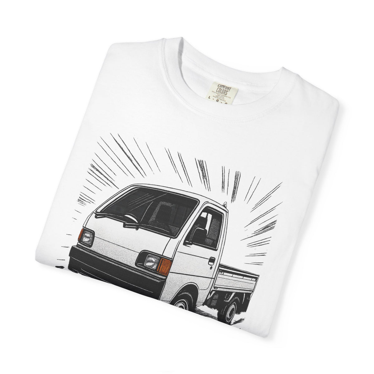 Mitsubishi Minicab Kei Truck T-Shirt — Manga Panel Japanese Mini Truck T-Shirt