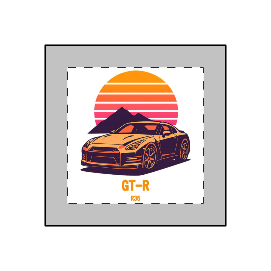 Nissan GT-R R35 Keychain — Retro Sunset JDM Acrylic Keychain