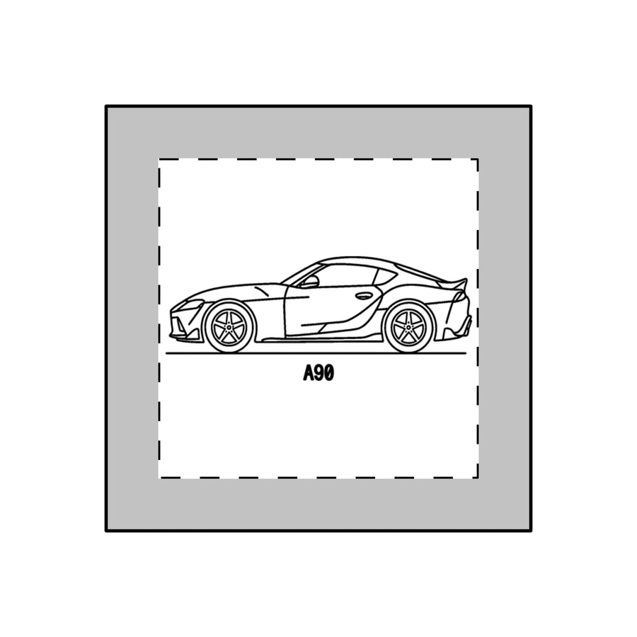 Toyota GR Supra A90 Keychain — Line Art Outline JDM Acrylic Keychain