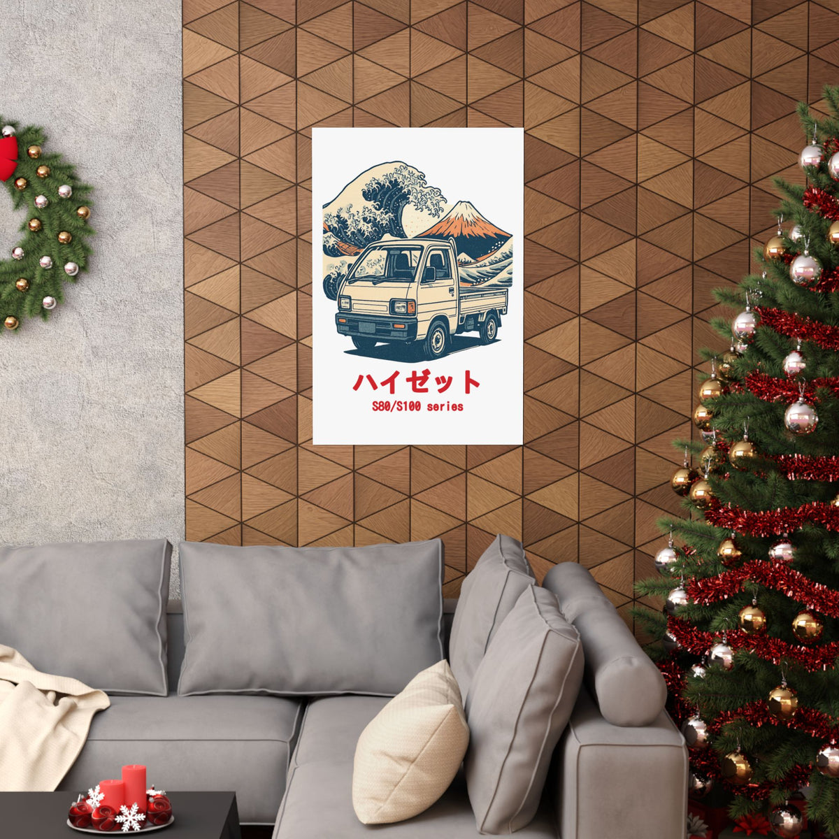 Daihatsu Hijet Kei Truck Poster — Ukiyo-e Wave Japanese Mini Truck Poster