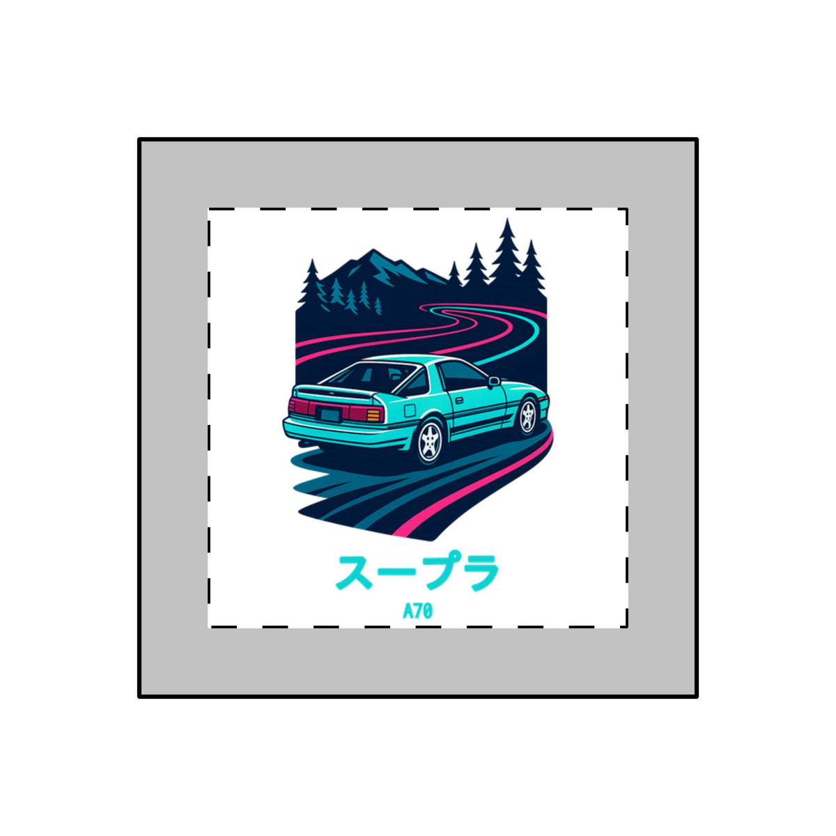 Toyota Supra MK3 Keychain — Touge Night JDM Acrylic Keychain