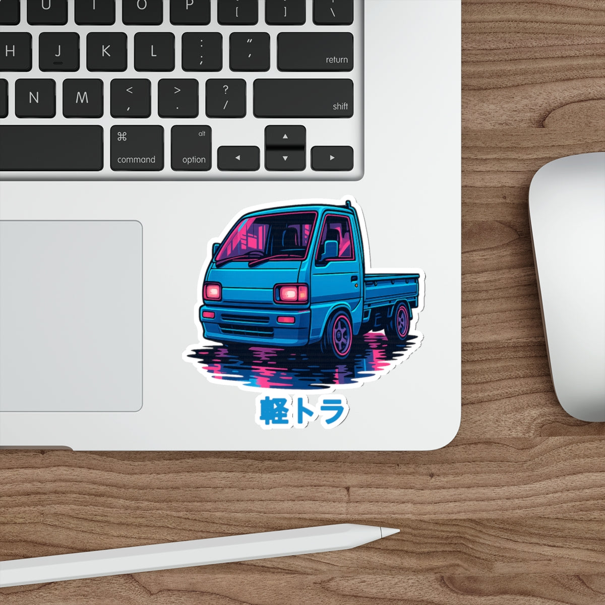 Cyber Neon Kei Truck Sticker — Japanese Mini Truck JDM Vinyl Decal