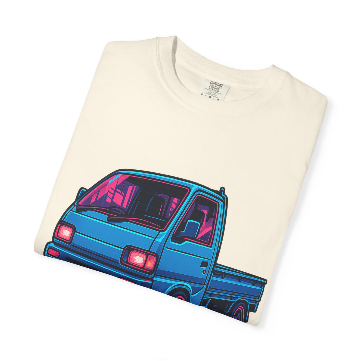 Cyber Neon Kei Truck T-Shirt — Japanese Mini Truck JDM Car Shirt