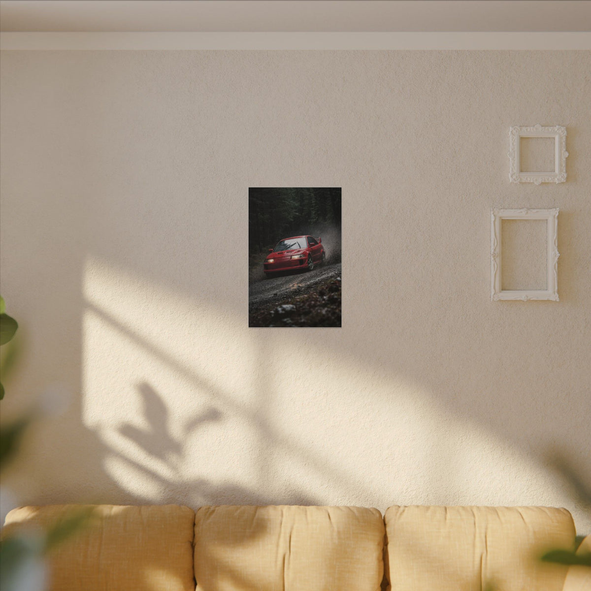 Mitsubishi Lancer Evolution VI Canvas Wall Art — Rally Stage Photoreal JDM Car Art