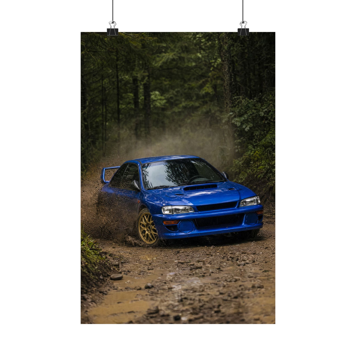 Subaru Impreza 22B Poster — Rally Stage Photoreal JDM Wall Art