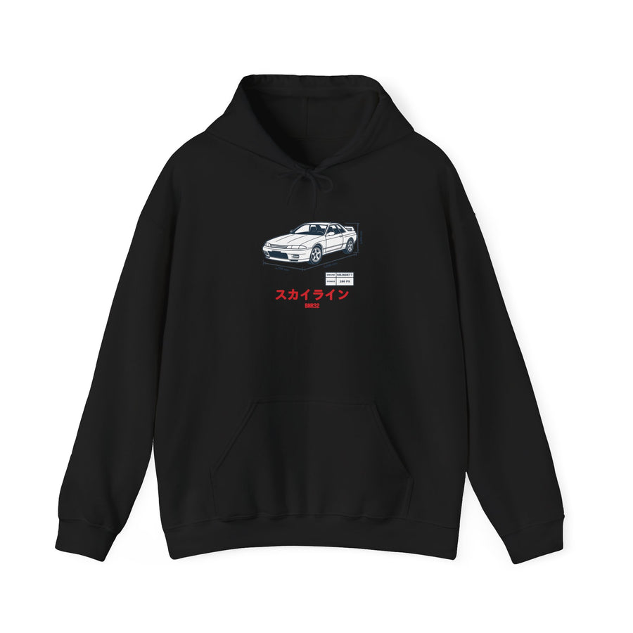 Nissan Skyline GT-R R32 Hoodie — Blueprint JDM Car Hoodie