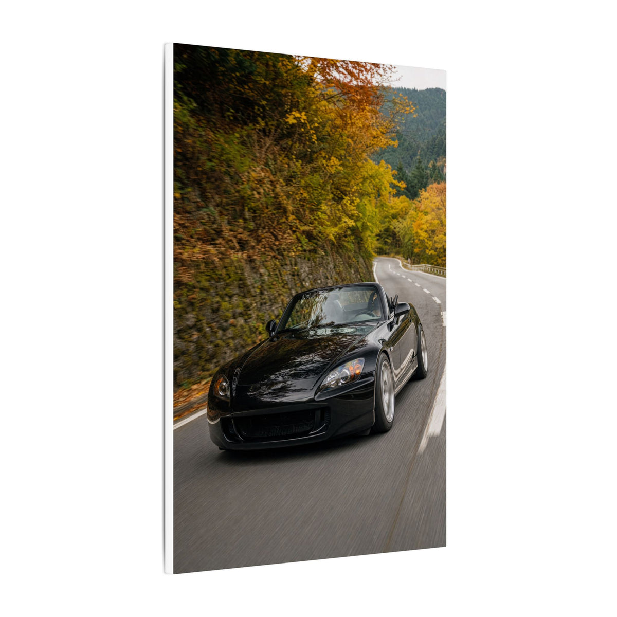 Honda S2000 AP1 Canvas Wall Art — Autumn Mountain Pass Photoreal JDM Car Art