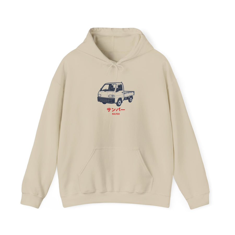 Subaru Sambar Kei Truck Hoodie — Blueprint Japanese Mini Truck Hoodie