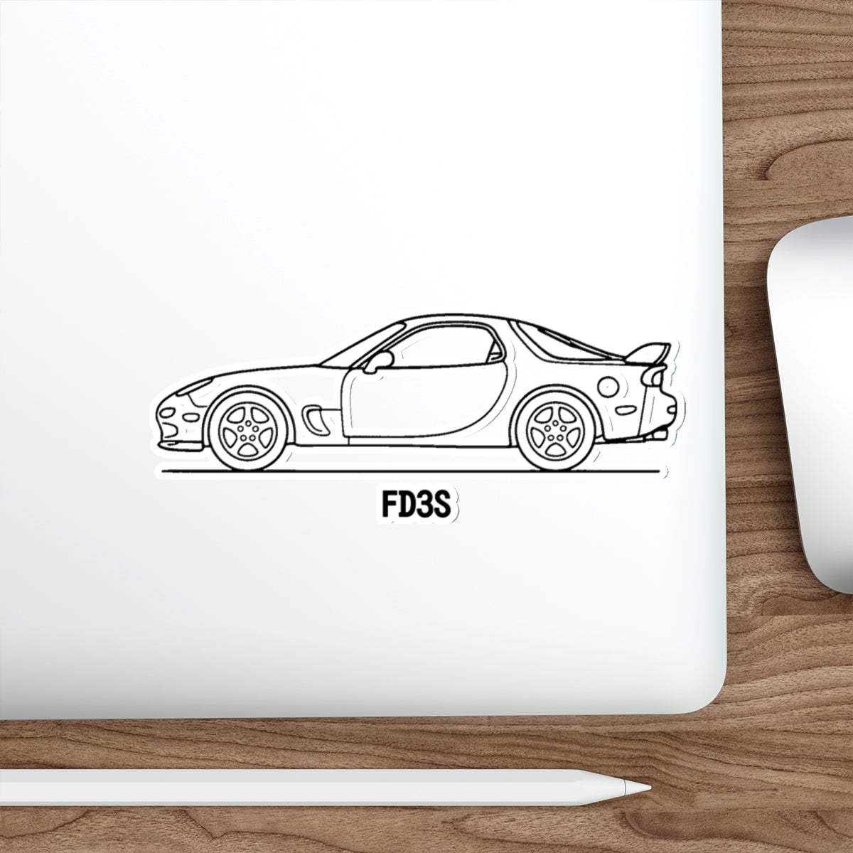 Mazda RX-7 FD Sticker — Line Art Outline JDM Vinyl Decal