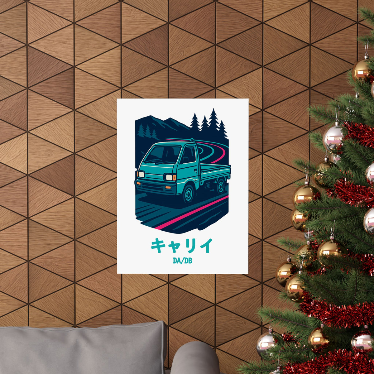 Suzuki Carry Kei Truck Poster — Touge Night Japanese Mini Truck Poster