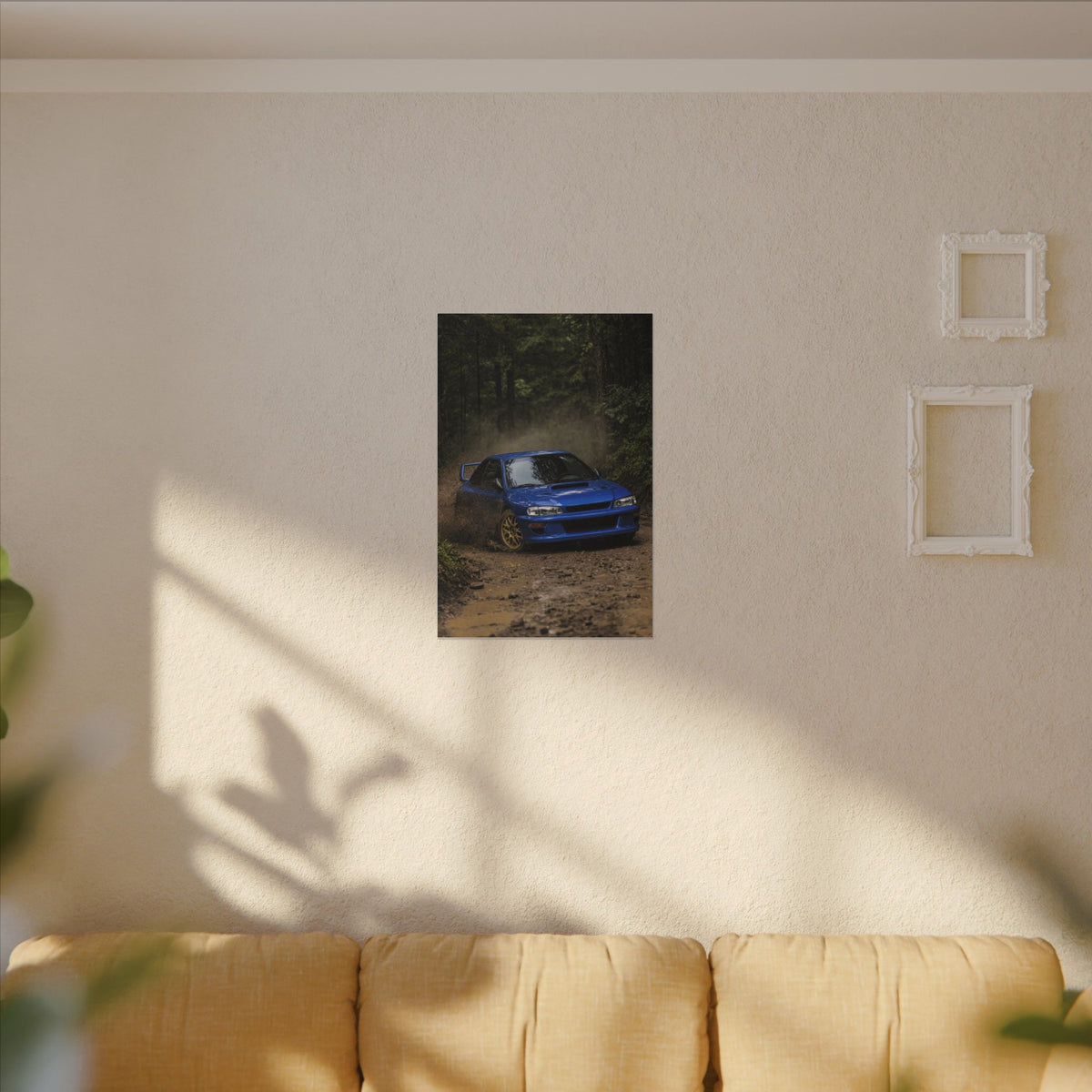Subaru Impreza 22B Canvas Wall Art — Rally Stage Photoreal JDM Car Art