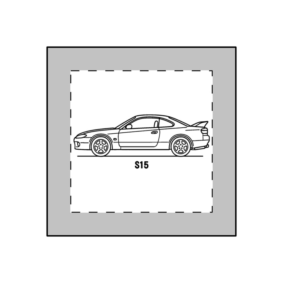 Nissan Silvia S15 Keychain — Line Art Outline JDM Acrylic Keychain