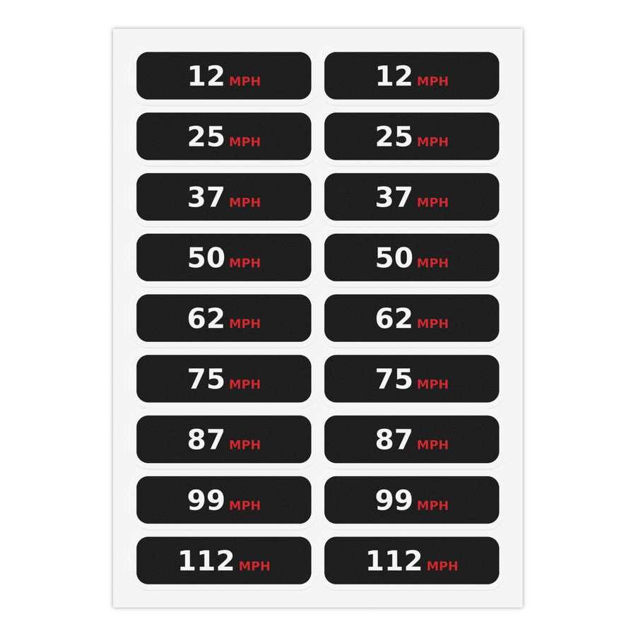 KMH to MPH Speedometer Conversion Stickers — JDM Import & Kei Truck Gauge Decal Sheet