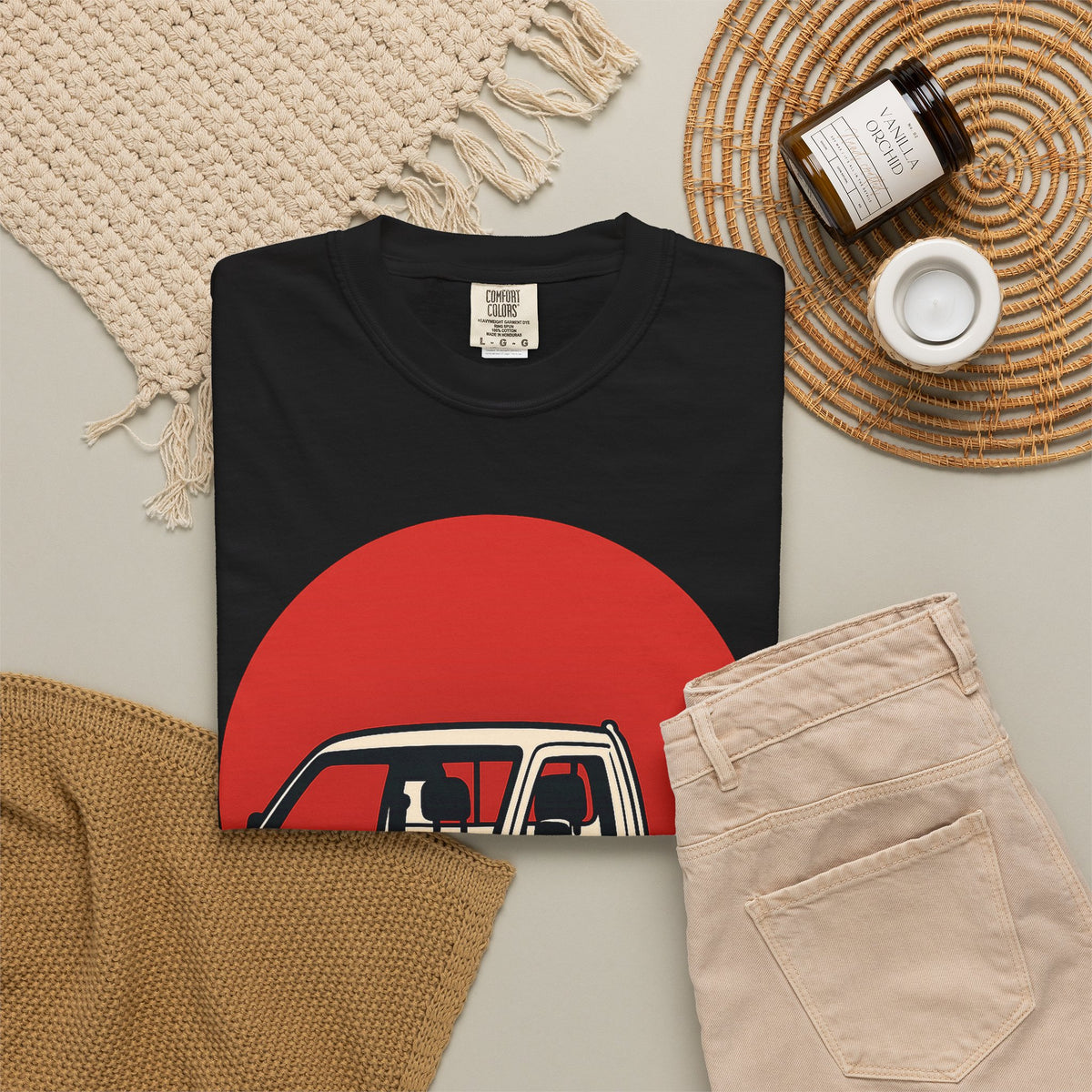 Red Sun Kei Truck T-Shirt — Japanese Mini Truck JDM Car Shirt